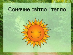 Сонячне світло і тепло. Повітря навколо нас